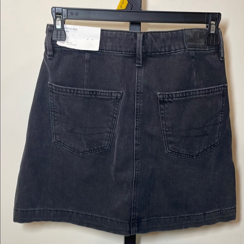 American Eagle Outfitters Black Denim Mini Skirt - Picture 4 of 10